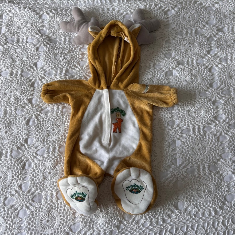 Vintage 1984 Cabbage Patch Kids Reindeer Doll Outfit  Mustard Yellow 800506